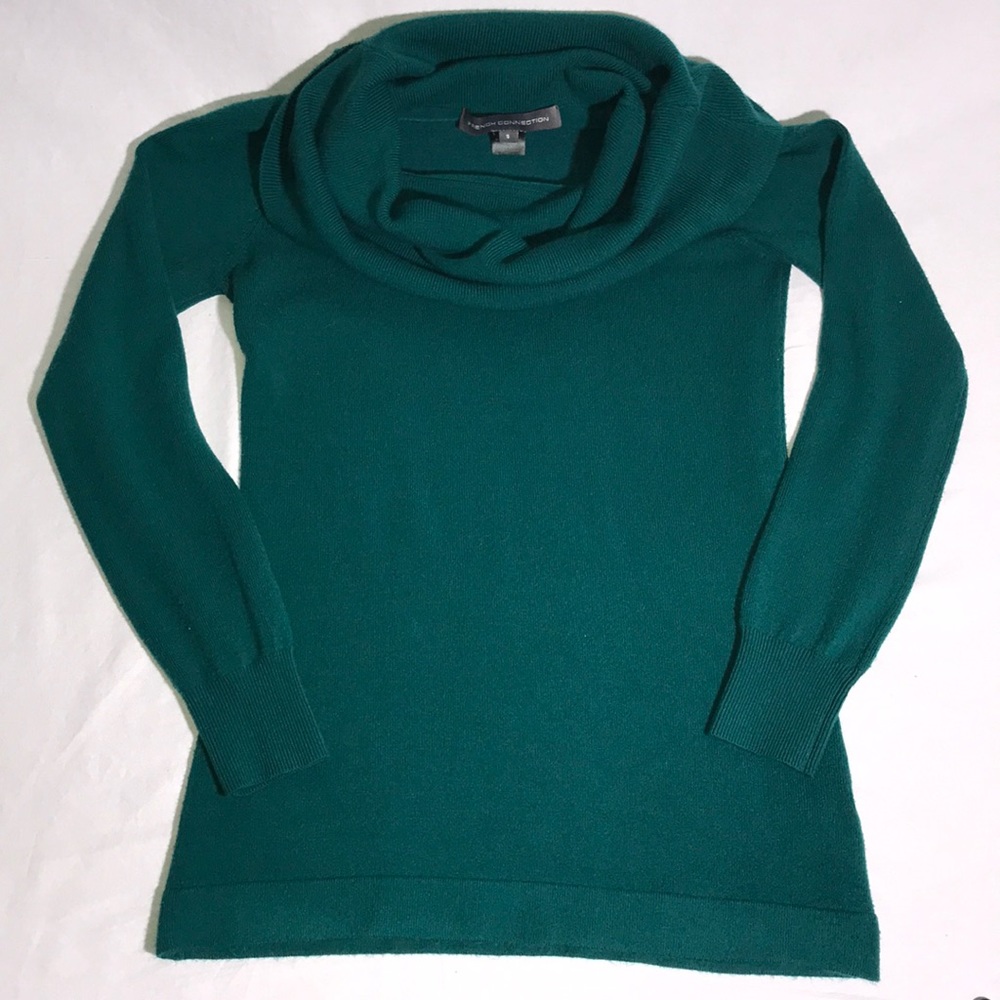 French Connection | Teal Cowl Neck Sweater - Picture 1 of 3